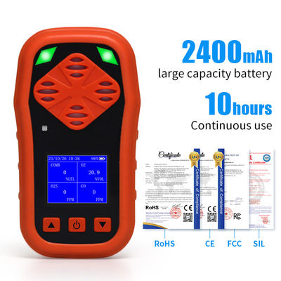 YA-CDX4 ব্যক্তিগত গ্যাস ডিটেক্টর H2S O2 CO LEL 4 গ্যাস পোর্টেবল গ্যাস স্নিফার ফুটো ডিটেক্টর